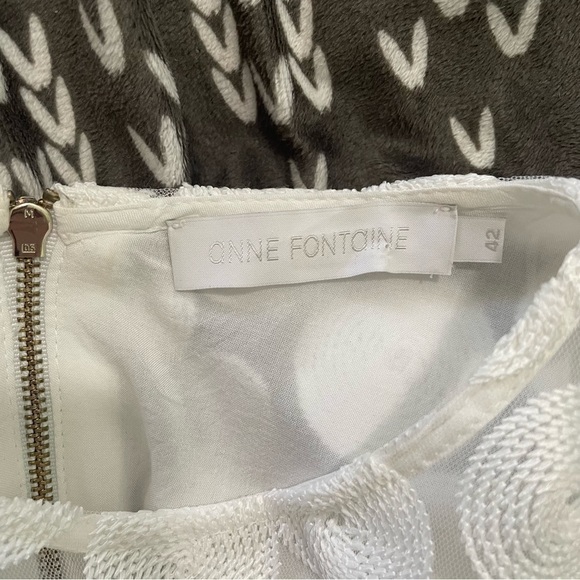 Anne Fontaine White Short Sleeve Blouse 42 EUC - Picture 4 of 5